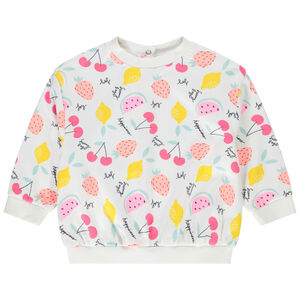 Φούτερ oversize από molleton φαντεζί για bebe κορίτσι 