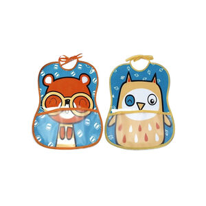 Σαλιάρα Πλαστική Με Τσέπη Σετ 2Tem. 25 Χ 30 Cm 