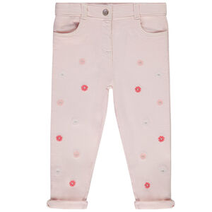 Jean denim floral κεντημα για bebe κορίτσι 