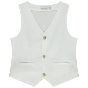 Γιλέκο σερβιτόρου υφασμάτινο με τσέπες για αγόρι 