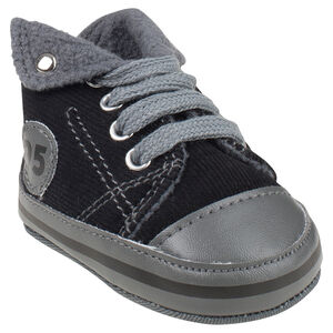 Baskets montantes à lacets avec patch cousu et revers  