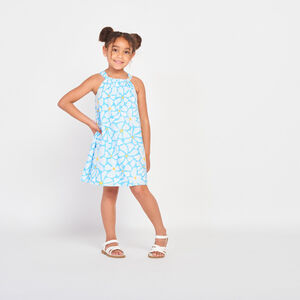 Αμάνικο φόρεμα με σχέδιο λουλούδια για κορίτσι 