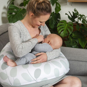 Μαξιλάρι θηλασμού BUDDY LEAVES AQUA GREEN 