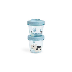 Σετ από 2 βαζάκια συντήρησης 150 ml Tiny Farm μπλε 
