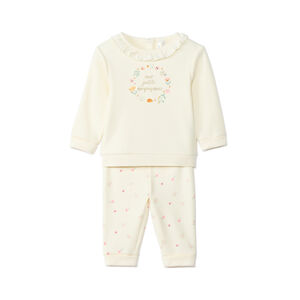 Σετ φόρμας 2 τεμαχίων από jersey με sherpa για μωρό κορίτσι 