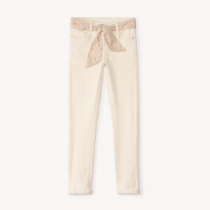 Jean slim με εκτύπωση ζώνης για κορίτσια. 