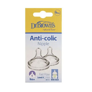 Θηλη Απο Διαφανη Σιλικονη Για Μπουκαλι Options+ Με Φαρδυ Λαιμο Επιπεδο 4 Για Γρηγορη Ροη 2Τεμ 