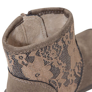 Χρυσά μποτίνια με πάνω μέρος με δαντέλα  