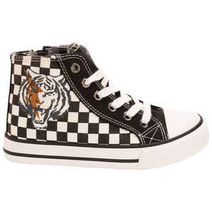 Αθλητικά παπούτσια ψηλά υφασμάτινα damier με φερμουάρ για αγόρι 