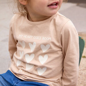 Μακρυμάνικο μπλουζάκι από jersey με φαντεζί σχέδιο για bebe κορίτσι 