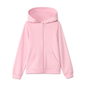 Ζακέτα με κουκούλα από molleton με κέντημα καρδιάς για κορίτσι 