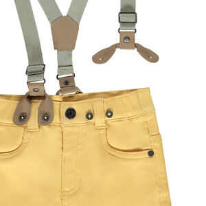 Βερμούδα από denim με αποσπώμενες τιράντες για bebe αγόρι 