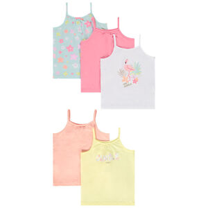 Σετ από 5 αμάνικα μπλουζάκια από jersey για κορίτσι bebé 
