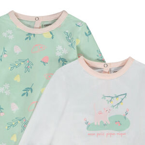 Σετ από 4 φαντεζί dors-biens από jersey για bebe κορίτσι 