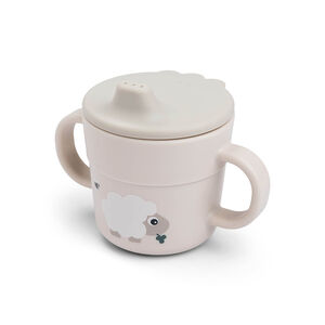 Ποτήρι Εκπαιδευτικό Με Λαβές Από Πλαστικό Tiny Farm Sand +0Μ 215 ml 