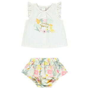 Σέτ 2 τμχ. με bloomer effet 2 σε 1 για bebe κορίτσι 