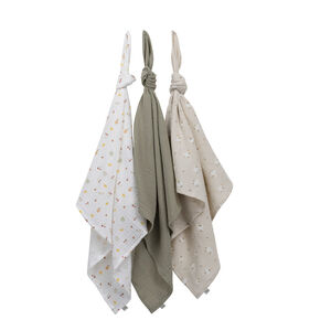 Σετ 3 πάνες από βαμβακερή γάζα 70 x 70 cm La Vie à la Ferme 