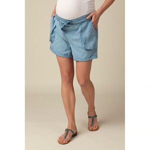 Σορτς εγκυμοσύνης με εφέ τζιν 