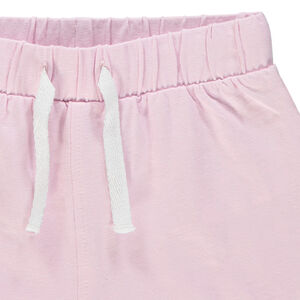Σορτς από φούτερ μονόχρωμο για μωρό κορίτσι 