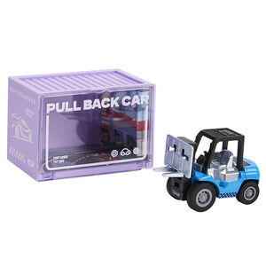 Μινιατούρα μεταλλικού οχήματος με ρετρο-τριβή μπλε περονοφόρου ανυψωτικού από τη συλλογή Les Tchop