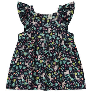 Τοπ από voile με εμπριμέ ζούγκλας για μωρό κορίτσι 