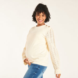 Φούτερ με φλις όψη 2 σε 1 σε ενιαίο χρώμα για γυναίκες 