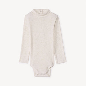 Βρεφικό σώμα με μακρύ μανίκι και ψηλό κολάρο για κορίτσι. 