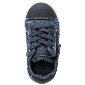 Αθλητικά παπούτσια από τζιν με κορδόνια και φερμουάρ 