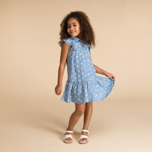 Φόρεμα κοντομάνικο με floral σχέδιο για κορίτσι 