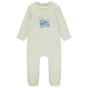 Πιτζάμα βελουτέ Stitch Disney για μωρό αγόρι με διαφορετικές ανοίξεις ανάλογα με την ηλικία 