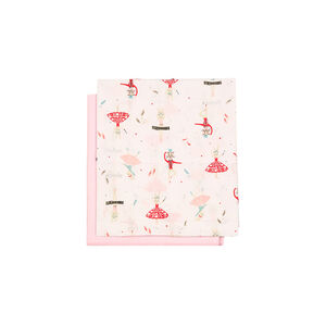 Σετ Σεντόνια 2τμχ Βαμβακερά Λίκνου 80x110εκ. Bolchoi Ροζ 