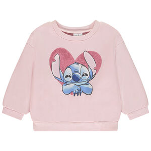 Φούτερ oversized με εκτύπωση glitter Stitch Disney για κορίτσι. 