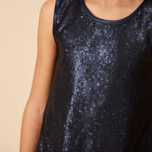 Φόρεμα γιορτής αμάνικο με παγιέτες για κορίτσι 