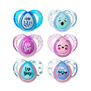 Πιπίλες σιλικόνης NIGHT 6-18 μηνών 2τμχ 