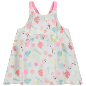 Τουνίκ χωρίς μανίκια με φαντεζί σχέδιο φλαμίνγκο για bebe κορίτσι 