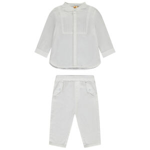 Σετ γιορτινό 2 τμχ. με πλαστρόν για bebe αγόρι 