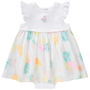 Φόρεμα body effet 2-σε-1 με σχέδιο feuillage για bebe κορίτσι 