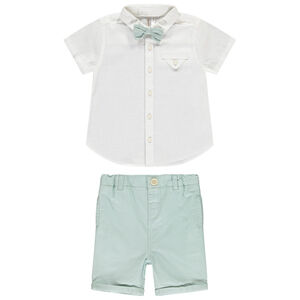 Σετ 2 τμχ. με πουκάμισο και φιόγκο για μωρό αγόρι 