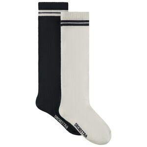 "Σετ από 2 ζευγάρια ψηλές κάλτσες για κορίτσι" 