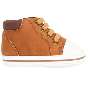 Αθλητικά παπούτσια ψηλά με ελαστικά κορδόνια για bebe αγόρι 