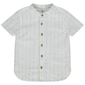 Πουκάμισο κοντομάνικο ριγέ με γιακά mao για bebe αγόρι 