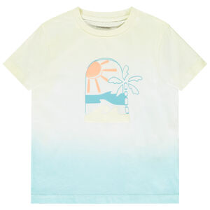 Κοντομάνικο μπλουζάκι από jersey με εφέ ντεγκραντέ και φαντεζί print για αγόρι 