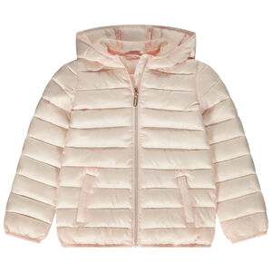 Λεπτό καπιτονέ μπουφάν με κουκούλα για κορίτσι 