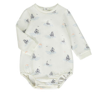 Σαπούνι σώματος με μακριά μανίκια και τύπωμα ιστιοφόρων για μωρό αγόρι 