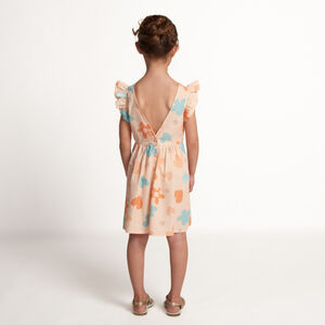 Φόρεμα κοντό με σχέδιο και ανοιχτή πλάτη για κορίτσι 