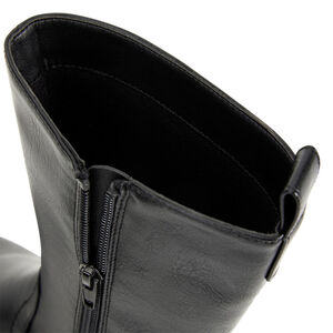 Μπότες καβαλάρισσες μαύρες με δερματίνη για κορίτσι 