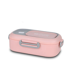 Δοχείο Φαγητού Ανοξείδωτο Ορθογώνιο "We Care", ροζ 800ml 