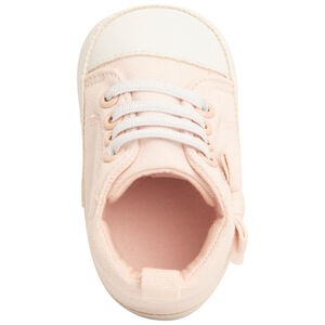 Αθλητικά παπούτσια μποτάκια με κορδόνια πάνινο με φιόγκο για bebe κορίτσι 