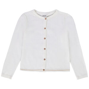 Ζακέτα πλεκτή μονόχρωμη για κορίτσι 