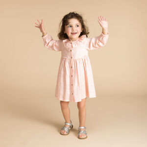 Φόρεμα μακρυμάνικο με σχέδιο spots για bebe κορίτσι 